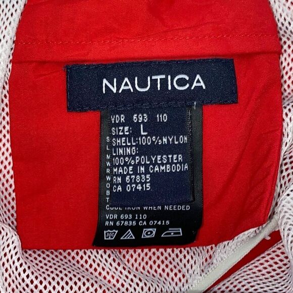 Nautica Men's Quick-Dry Solid Swim Trunk Red Size Large - Picture 9 of 12